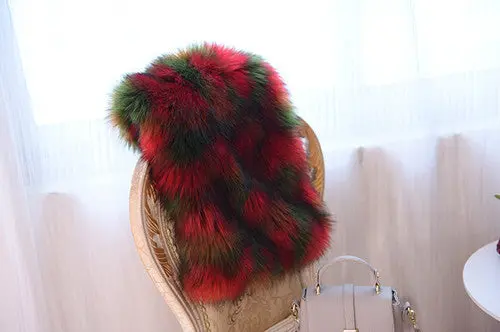 Hairy Faux Raccoon Fur Pullover Scarf Collar Shaggy Soft Faux Fox Fur Shawl Cap Scarves False Collar 3 Colors 3