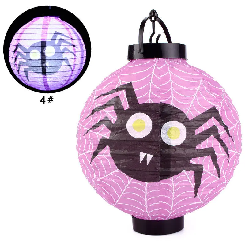 Halloween Decoration Led Paper Pumpkin Light Hanging Lantern Lamp Halloween Props Outdoor Party Supplies 90951 4