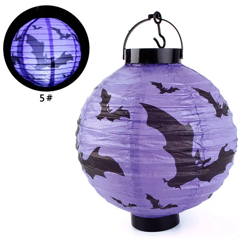 Halloween Decoration Led Paper Pumpkin Light Hanging Lantern Lamp Halloween Props Outdoor Party Supplies 90951 5