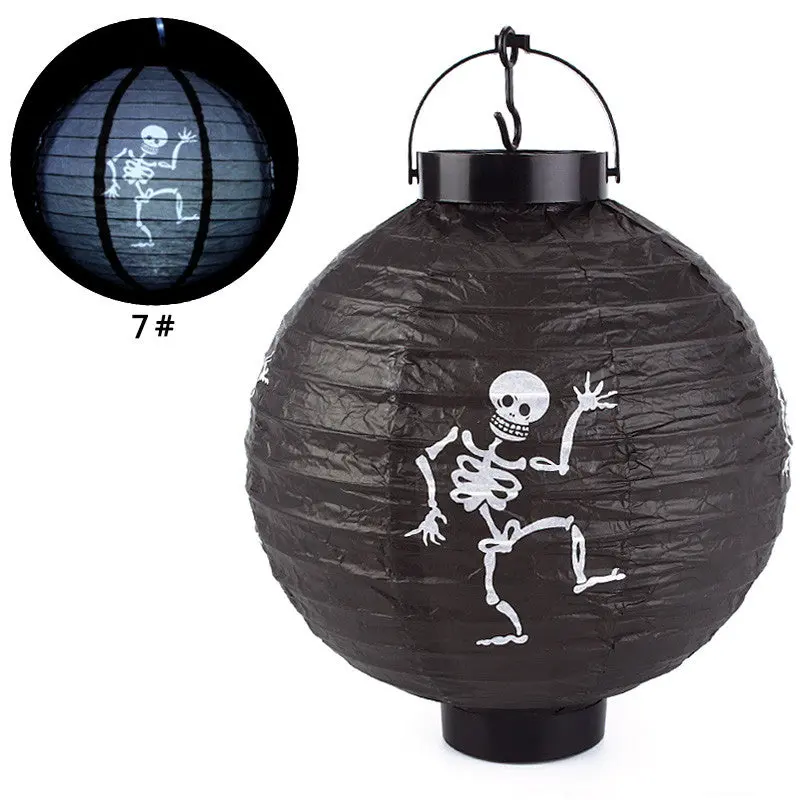 Halloween Decoration Led Paper Pumpkin Light Hanging Lantern Lamp Halloween Props Outdoor Party Supplies 90951 7