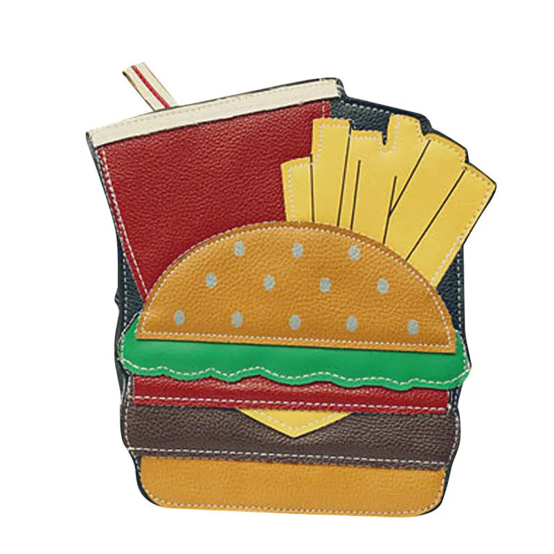 Hamburger Design Women Bag Women Leather Handbag Women Messenger Bags 3D Fast Food Crossbody Shoulder Handbag Bolsa Feminina 1