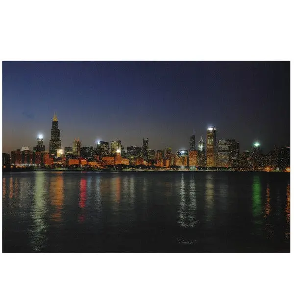 Hand Painted Impressionist Landscape Painting City Scenery In Night Decorative Painting Living Room Paintings Wall Decor 89285 1