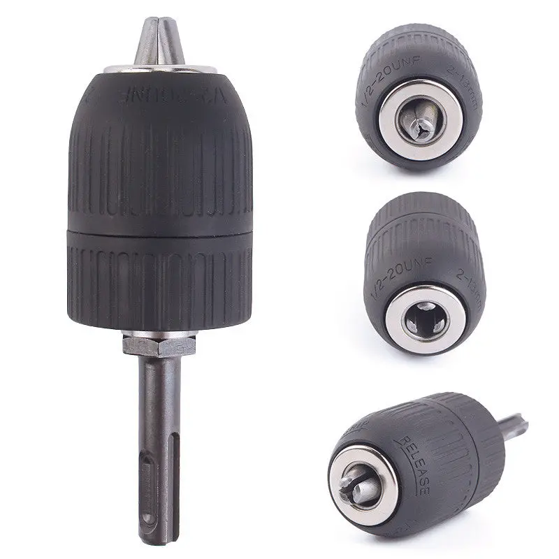 Hand Tite Rotary Hammer Keyless Drill Chucks Sds Shank Griip Adapter 2-13Mm Cap 87869 1