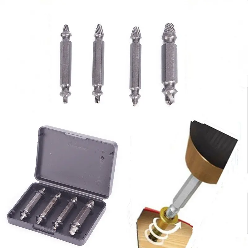 Hand Tool Carpenters 4 Easy Speed Out Damaged Nut Screw Bolt Stud Extractor Remover 71213 1