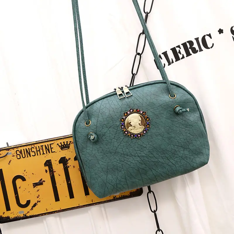 Handbag Pu Leather Women Shoulder Bags Zipper Soft Ladies Vintage Bag Bolsas Femininas 2