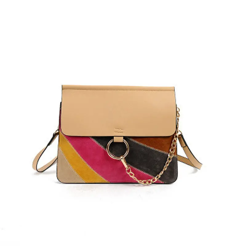 Handbags Top Women Bag Rainbow Frosted Women Pu Leather Shoulder Messenger Bag Small Square Package 1