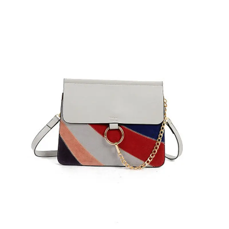 Handbags Top Women Bag Rainbow Frosted Women Pu Leather Shoulder Messenger Bag Small Square Package 2