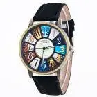 Harajuku Graffiti Pattern Analog Quartz Wrist Watches For Women Men Saat Relojes Mujer Ladies Watch Feida 1