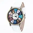 Harajuku Graffiti Pattern Analog Quartz Wrist Watches For Women Men Saat Relojes Mujer Ladies Watch Feida 5