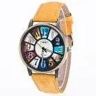 Harajuku Graffiti Pattern Analog Quartz Wrist Watches For Women Men Saat Relojes Mujer Ladies Watch Feida 6