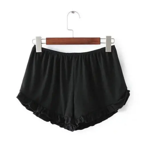 Harajuku Ruffle Mini Casual Short Pants Shorts Women Elastic Waist Femme Korte Broek Dames Short 1