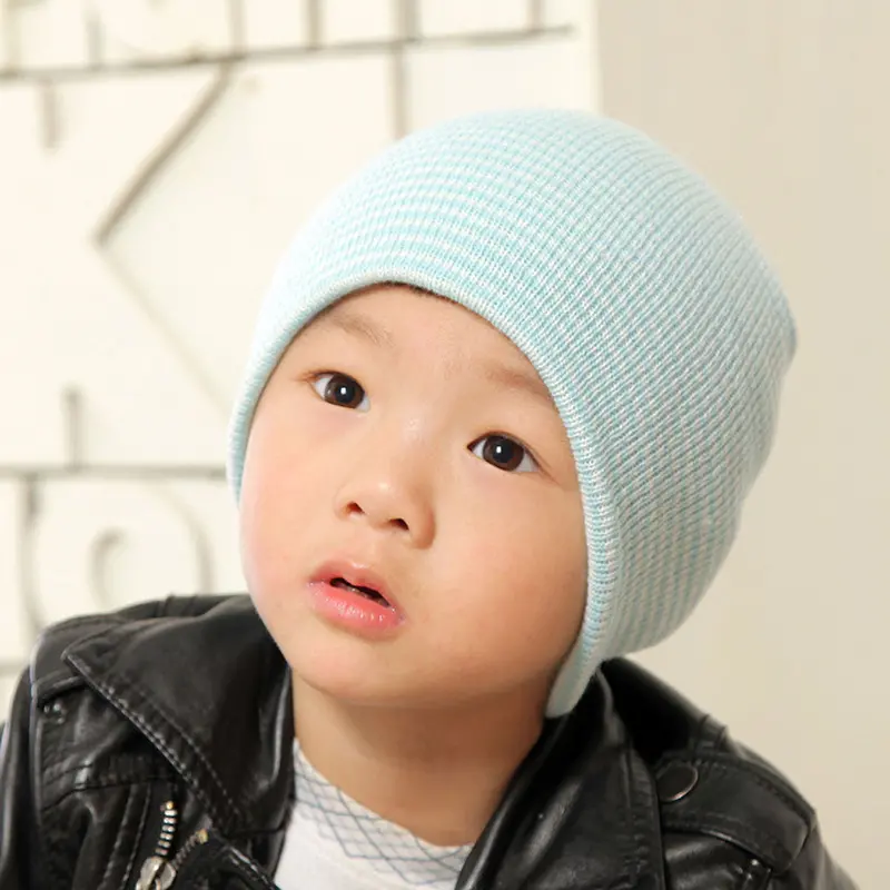 Hat Baby Beanie Boy Girls Soft Hats Children Warm Kids Knitted Cap 2