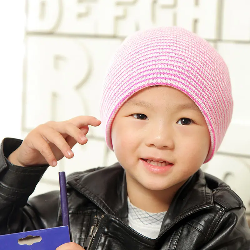Hat For Baby Boy Girls Soft Beanies Hats Children Warm Kids Knitted Cap 3