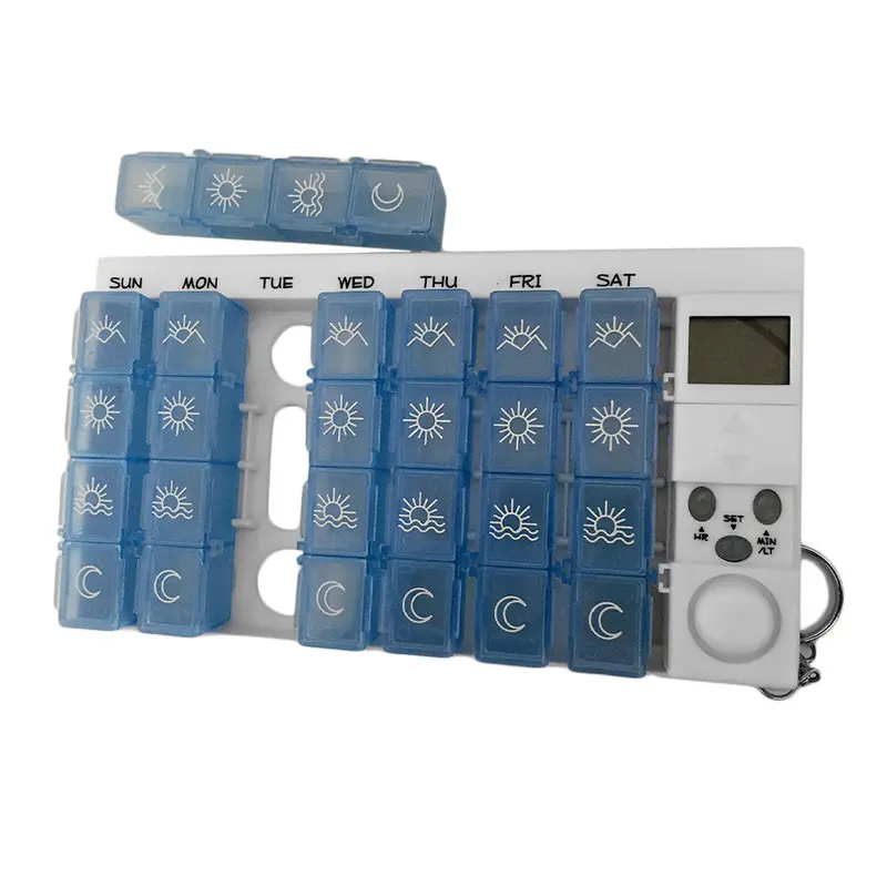 Health Care 28 Grid Smart Medical Reminder Electronic Pill Reminder Digital Medical Box Case 7Days Pillbox 1