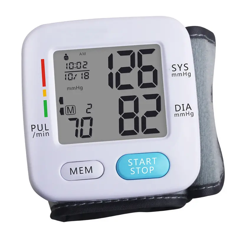 Health Care Digital Lcd Screen Wrist Digital Blood Pressure Monitor Heart Pulse Bp Monitor Meter Portable 1