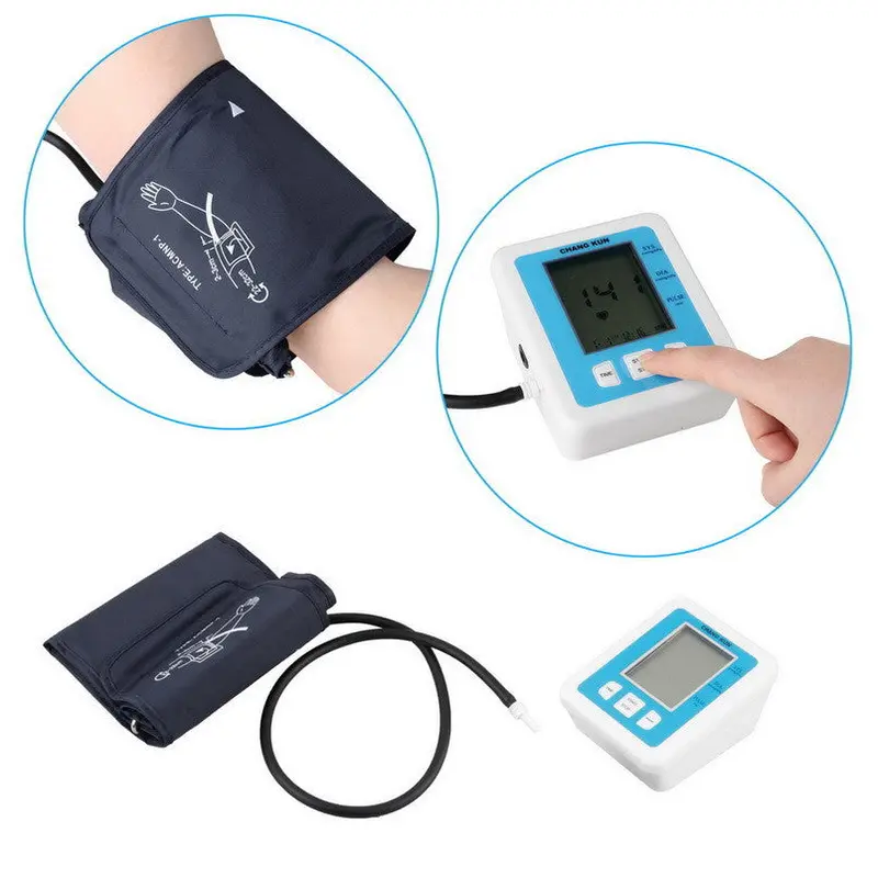 Health Monitor Health Care Sphygmoometer Lcd Digital Memory Arm Blood Pressure Monitor Heart Beat Meter 1
