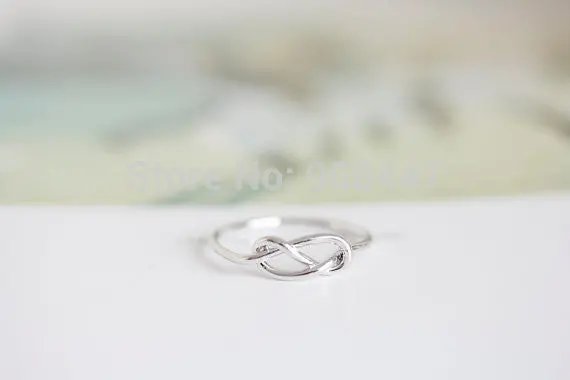 Heart Knot Ring Everyday Jewelry Infinity Tie Ring,Midi Ring 3