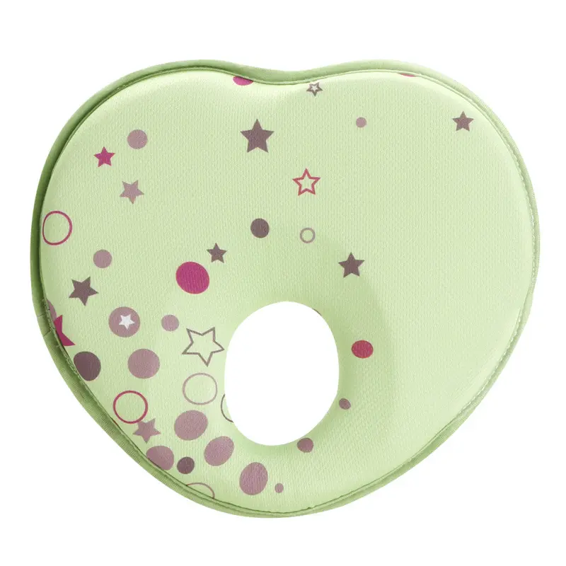 Heart Shape Baby Pillow Infant Toddler Head Protection Anti Roll Cushion Flat Cotton Bebe Head Pillow Born Sleep Positioner 1