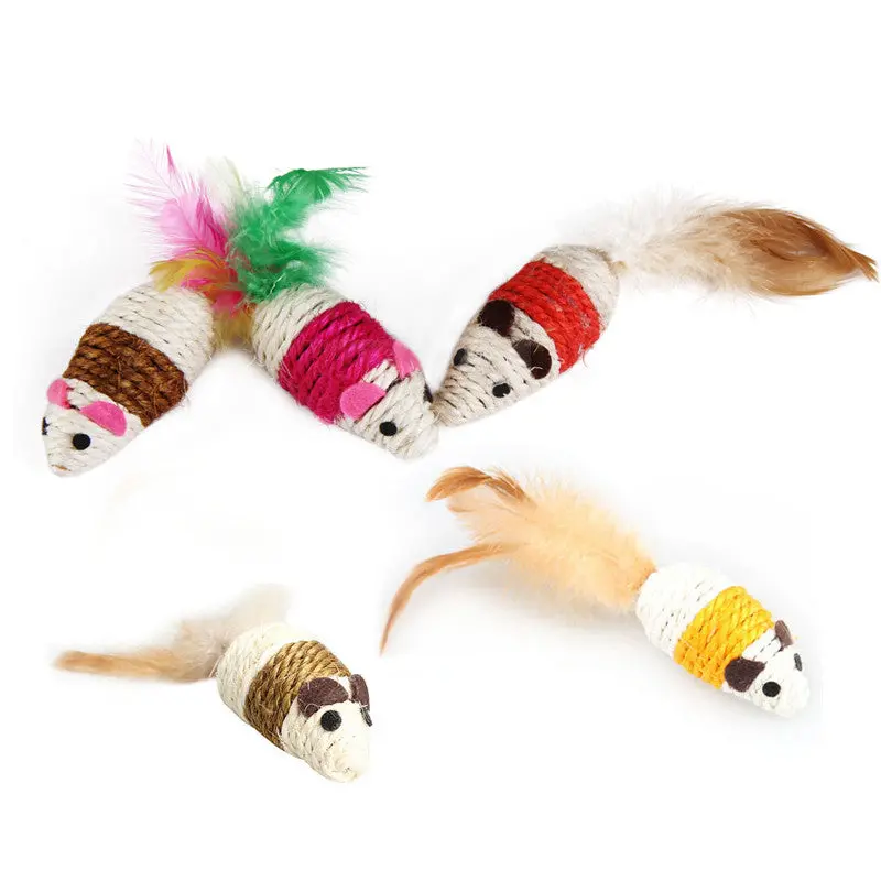 Hemp Prepared Manually Hmade Mice Mouse Toy For Cat Molar Clean Teeth 1