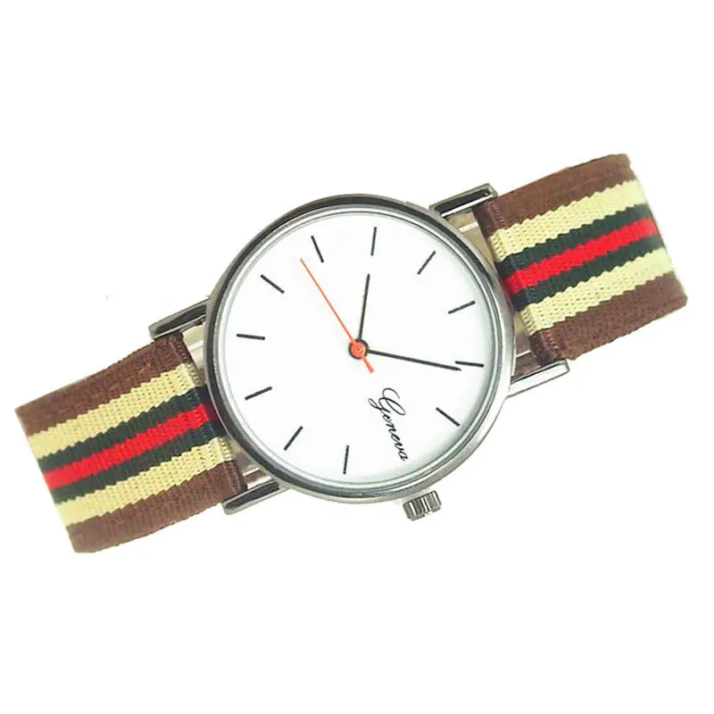 Hg727 Design Fabric Strap Watch Simple Multicolor Geneva Men Watches Popular Sport Men Watch 2