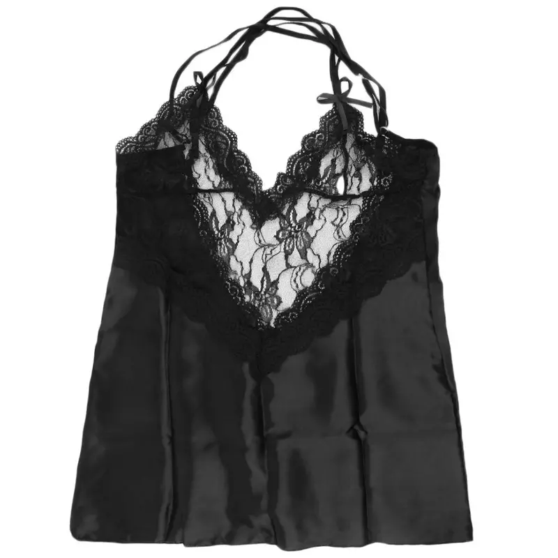 High Elastic Lace Lady Hollow Out Design Underwear Dress Polyester Sexy Braces Skirt With Underwear Sleepwear 8
