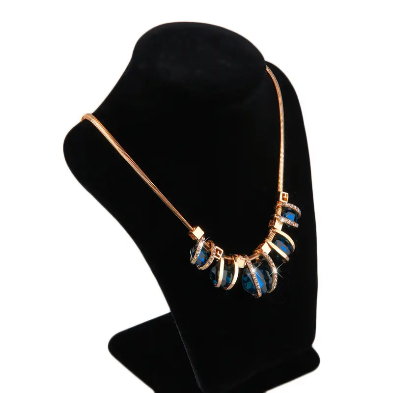 High Elegant Charming Bluegreen Crystal Necklace Accessory 1