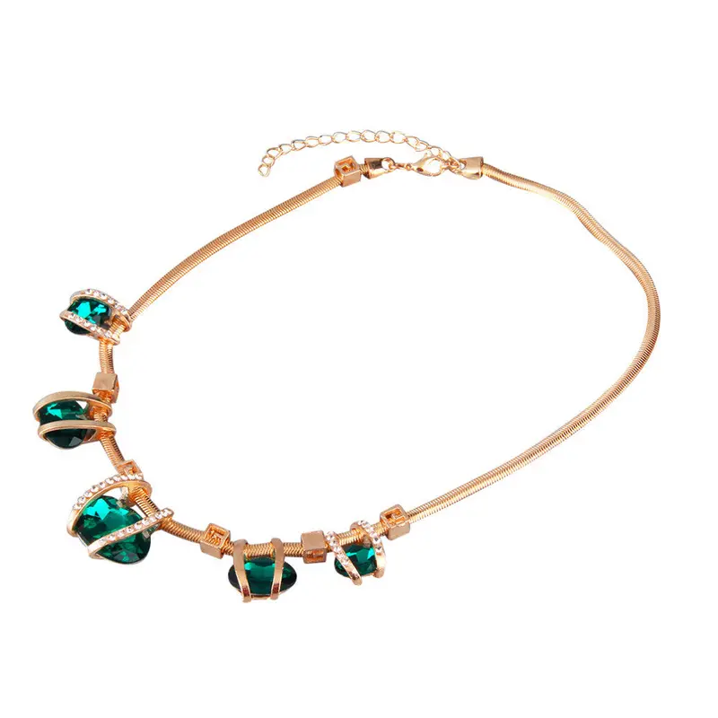 High Elegant Charming Bluegreen Crystal Necklace Accessory 2