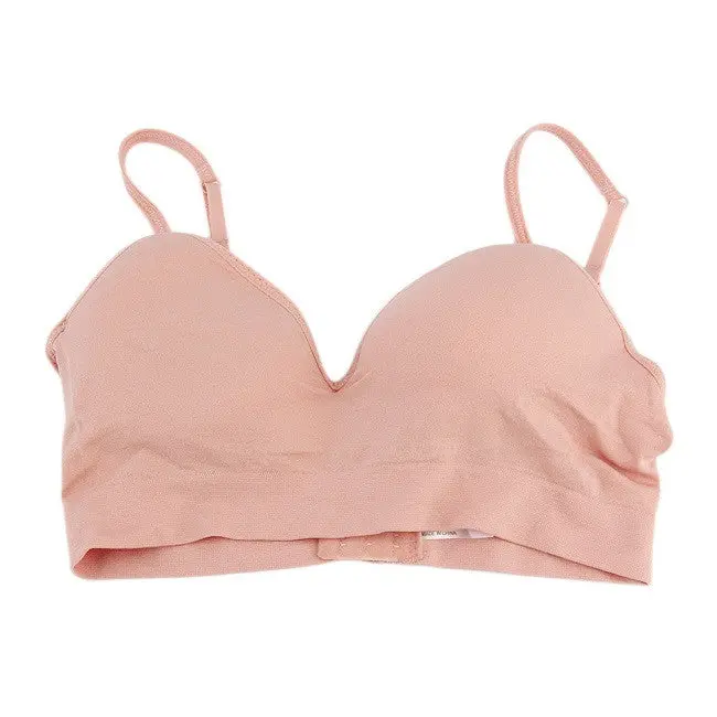 High Grade Natural Pure Cotton Thin Style No Restraint Comfortable Sleeping Bra Breast Healthy Care Bra 1