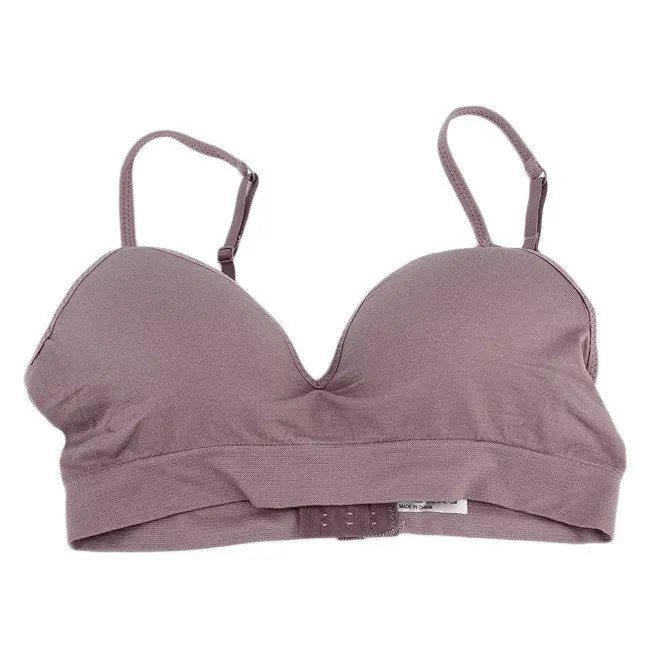High Grade Natural Pure Cotton Thin Style No Restraint Comfortable Sleeping Bra Breast Healthy Care Bra 9