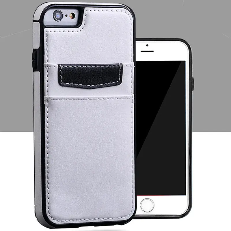 High-Quality PU Leather Plug-In Wallet Case – Shockproof iPhone 6/6S/7 Plus Cover with Card Pocket