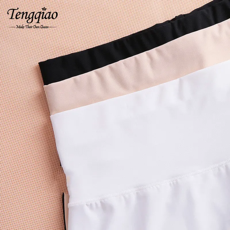 High Waist Black Safety Short Pants Underwear Seamless Three Pants Breathable Shorts Blackwhitekhaki 2