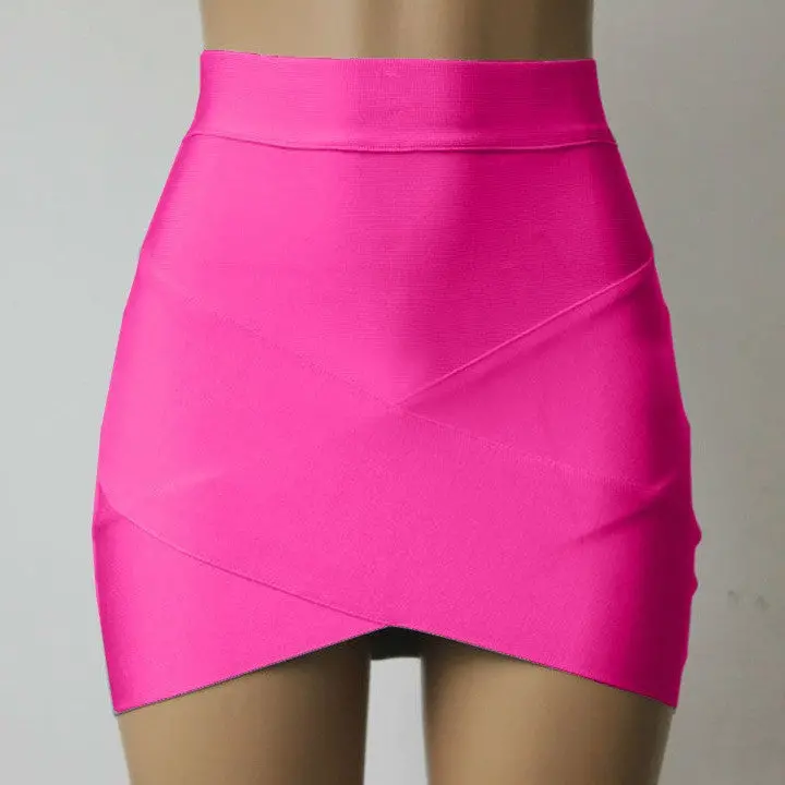 High-Waisted Multi-Color Micro Mini Pencil Skirt – Stretchy Bodycon Clubwear