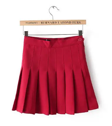 High-Waisted Pleated Mini Skirt for Women – Preppy Solid-Color A-Line Skirt in 8 Shades (XS–L)