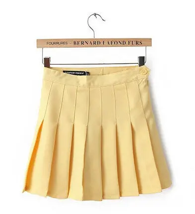 High-Waisted Pleated Mini Skirt for Women – Preppy Solid-Color A-Line Skirt in 8 Shades (XS–L)