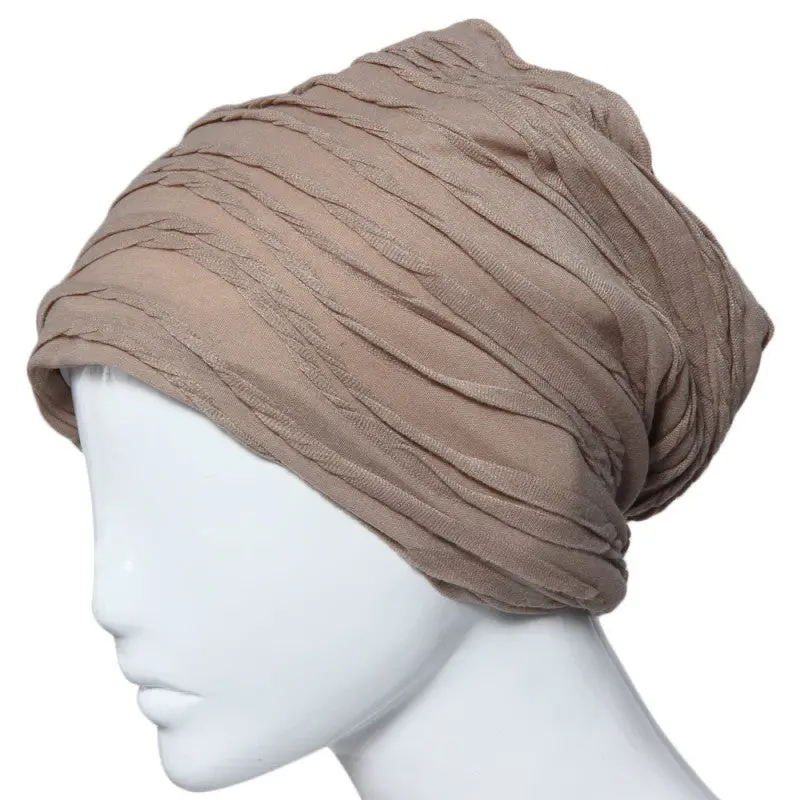 Hip Hop Fold Cap Slouch Wrinkled Beanie Cap Dance Hat 2