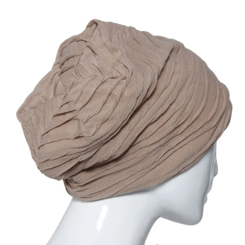 Hip Hop Fold Cap Slouch Wrinkled Beanie Cap Dance Hat 3