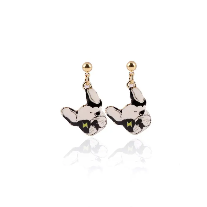 Hippie Chic French Bulldog Earrings Elf Ears Cuff Pendiente Animl Dog Earrings Fine Jewelry Oeh005 1