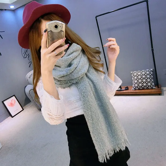 Hippocampal Hair200cmx80cm Warmstyleall Match Soft Extra Long Thickened Scarf Shawl 2