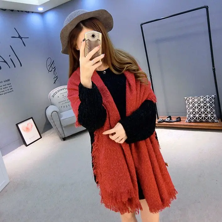 Hippocampal Hair200cmx80cm Warmstyleall Match Soft Extra Long Thickened Scarf Shawl 3