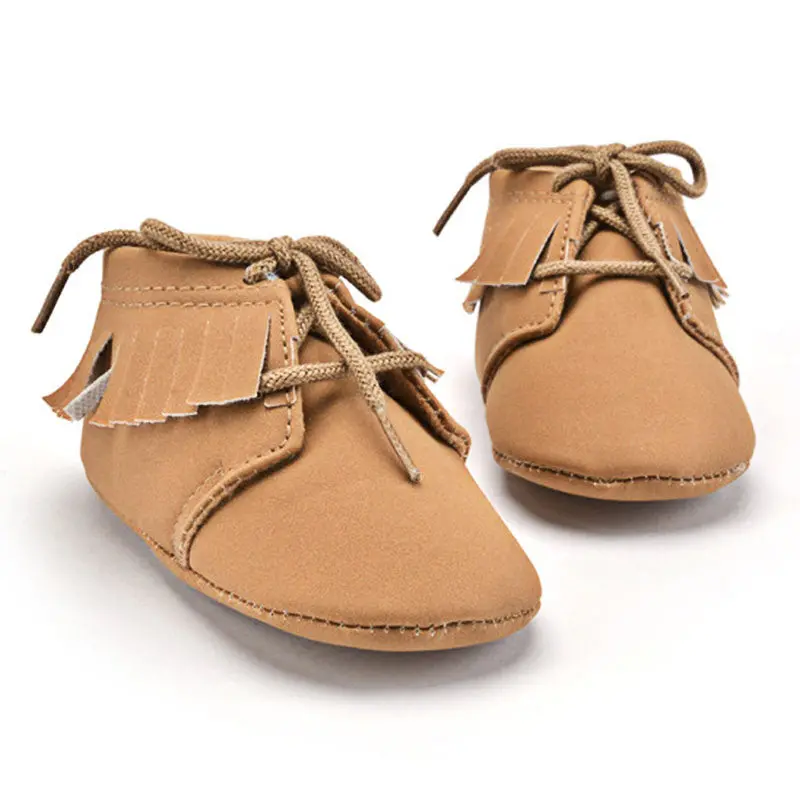 Hmade Baby Shoes St Botto Tassels Baby Boy Girl Moccasin Born Babies Shoes Pu Prewalkers Boots 0-18 M 1