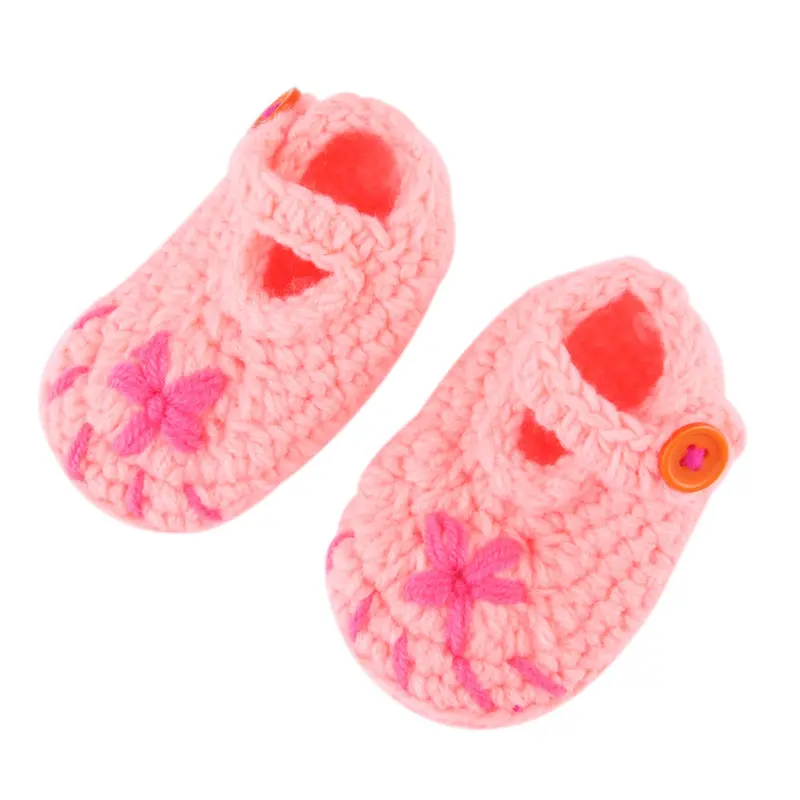 Hmade Crochet Baby Shoes Infantsknit Toddler Shoes Baby Girl Boy Shoes Born Bebe 0-12 Months 1