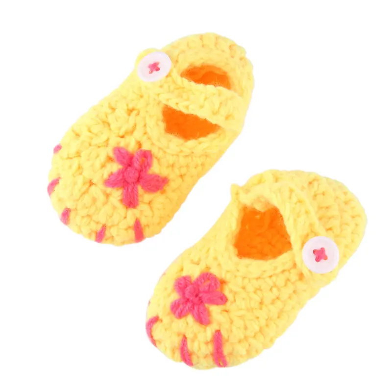 Hmade Crochet Baby Shoes Infantsknit Toddler Shoes Baby Girl Boy Shoes Born Bebe 0-12 Months 2