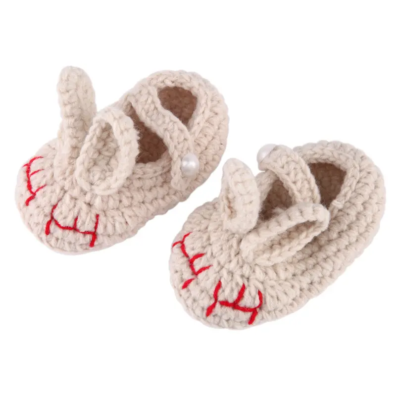 Hmade Crochet Baby Shoes Infantsknit Toddler Shoes Baby Girl Boy Shoes Born Bebe 0-12 Months 4