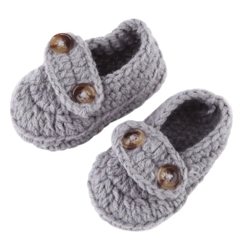 Hmade Crochet Baby Shoes Infantsknit Toddler Shoes Baby Girl Boy Shoes Born Bebe 0-12 Months 7