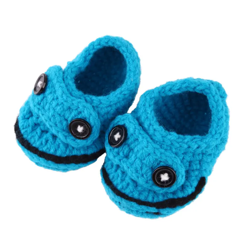 Hmade Crochet Baby Shoes Infantsknit Toddler Shoes Baby Girl Boy Shoes Born Bebe 0-12 Months 8