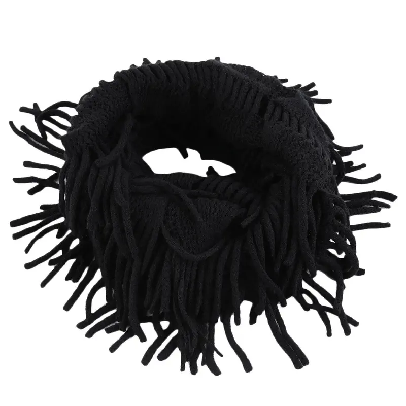 Hollow Tassels Scarf Softthickened Fringed Scarf Simple Style 2
