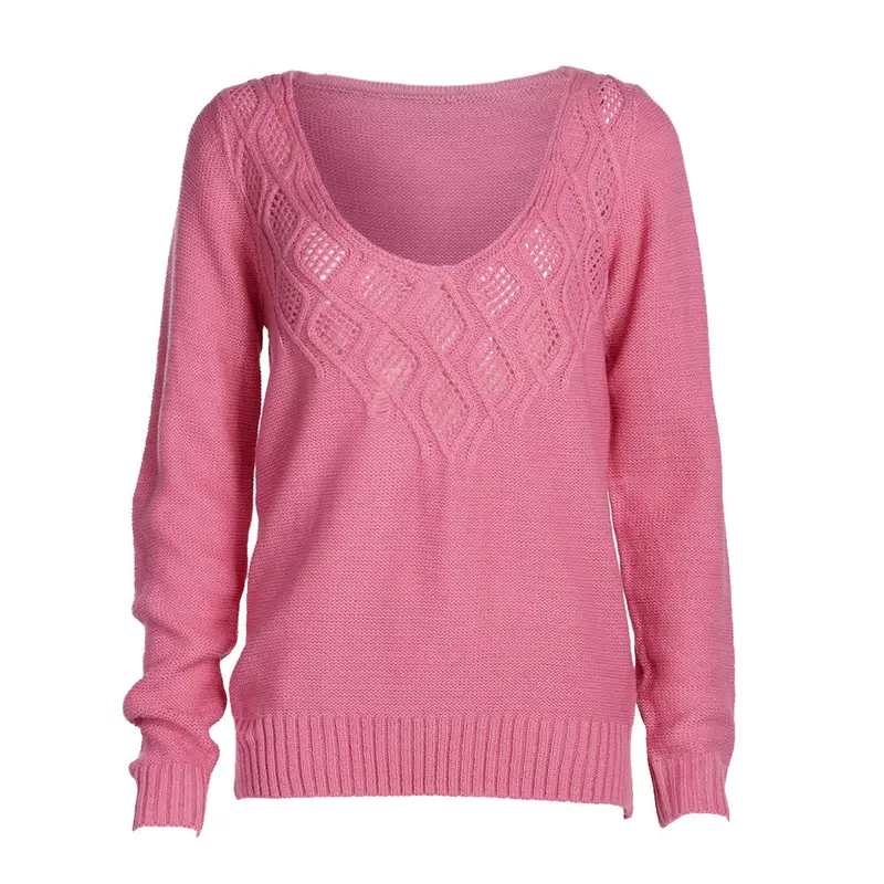 Hollow Women Jumper Knitted Top Pullover Sexy Women Long Sleeve Knit Bodycon Slim Party Sweater Knitwear 1