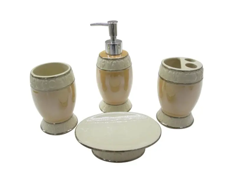 Home Bathroom 4 Pcs Dish Soap Toothbrush Holder Water Cup Bottled Bottles Glass 89955 1