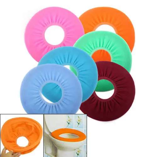 Home Bathroom Warmer Toilet Washable Cloth Seat Cover Pads 3391 2