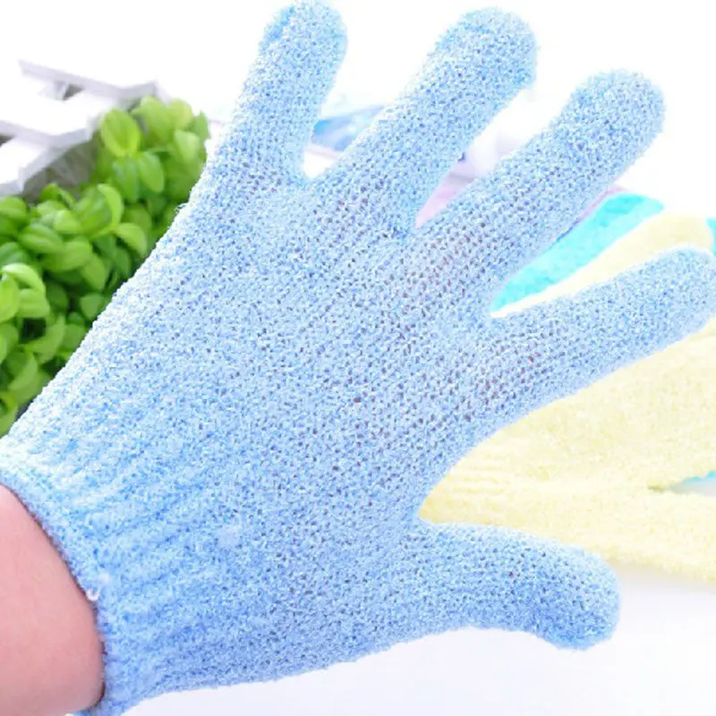 Home Bathroon Random Color Shower Exfoliating Soap Foam Gloves Massager Scrubber Spa 44474 1